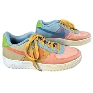 Nike Air Force 1 '07 LV8 Next Nature Low Sun‎ Club Sz 7Y Pastel Suede